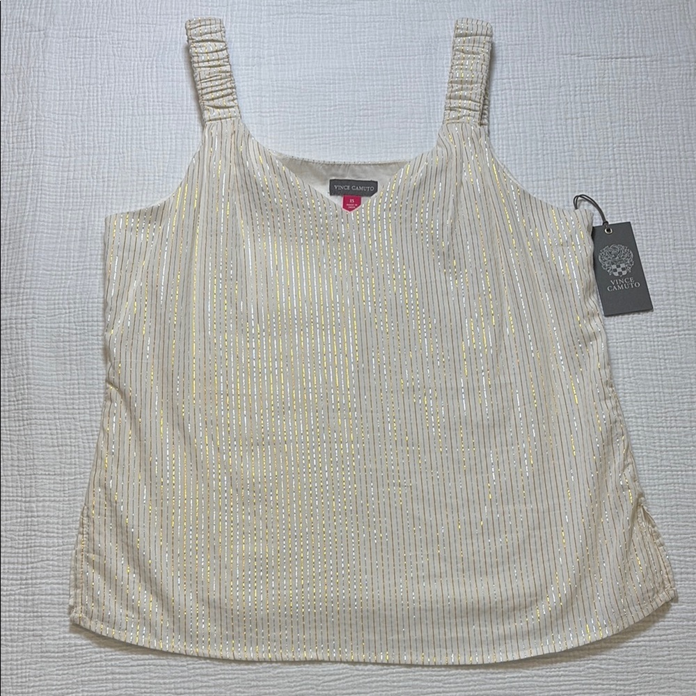 Vince Camuto Metallic Gold & Silver Tank Top | Size XS | NWT